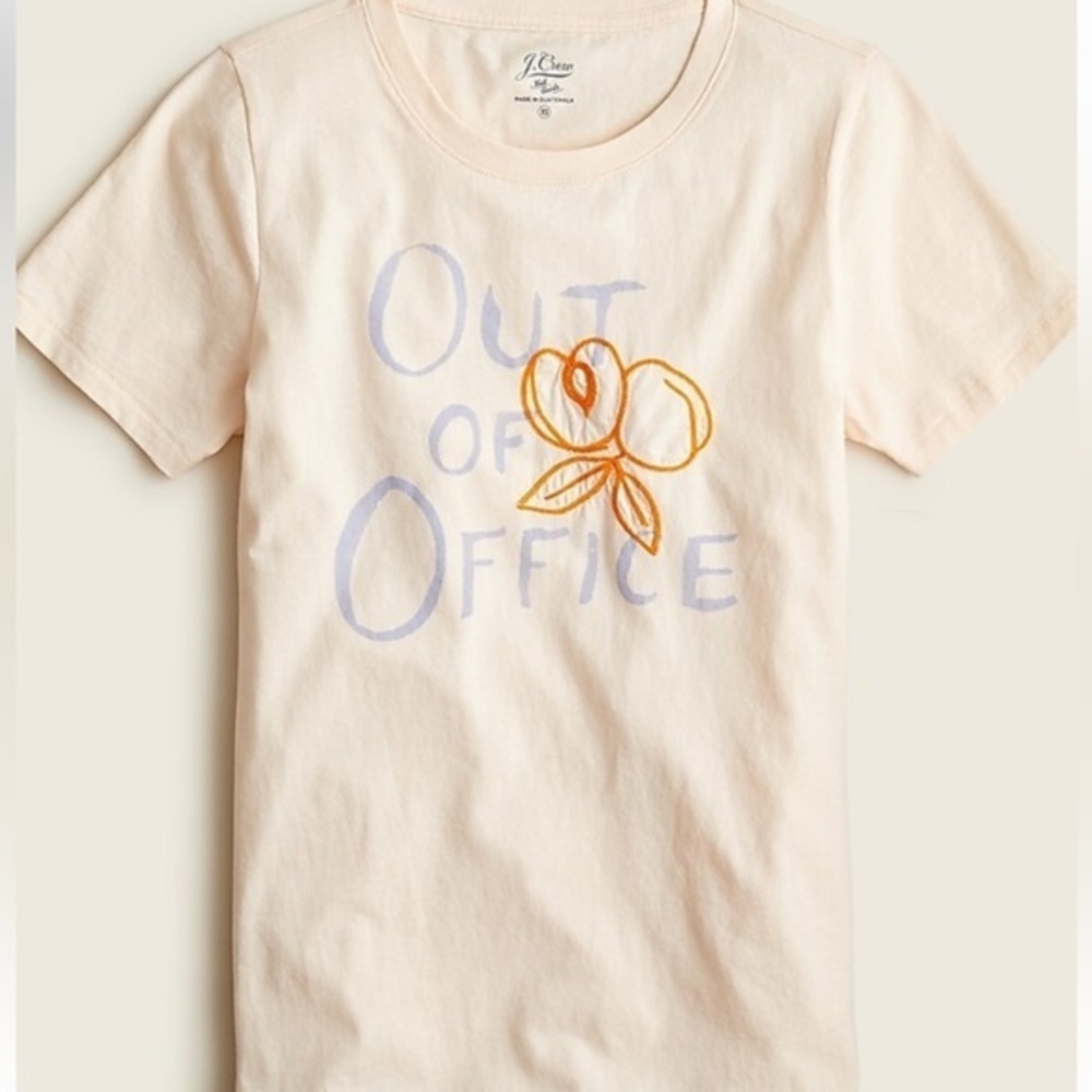 Jcrew Broken-in jersey "Out of Office" T-shirt, NWT, size L